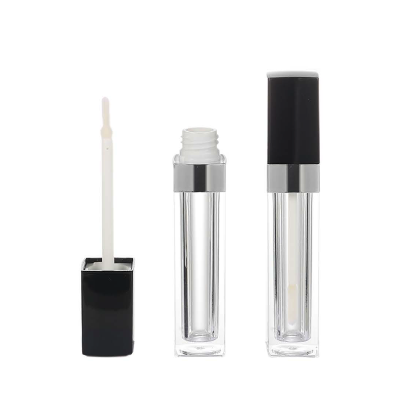Rectangular Lip Gloss Tube – Black &