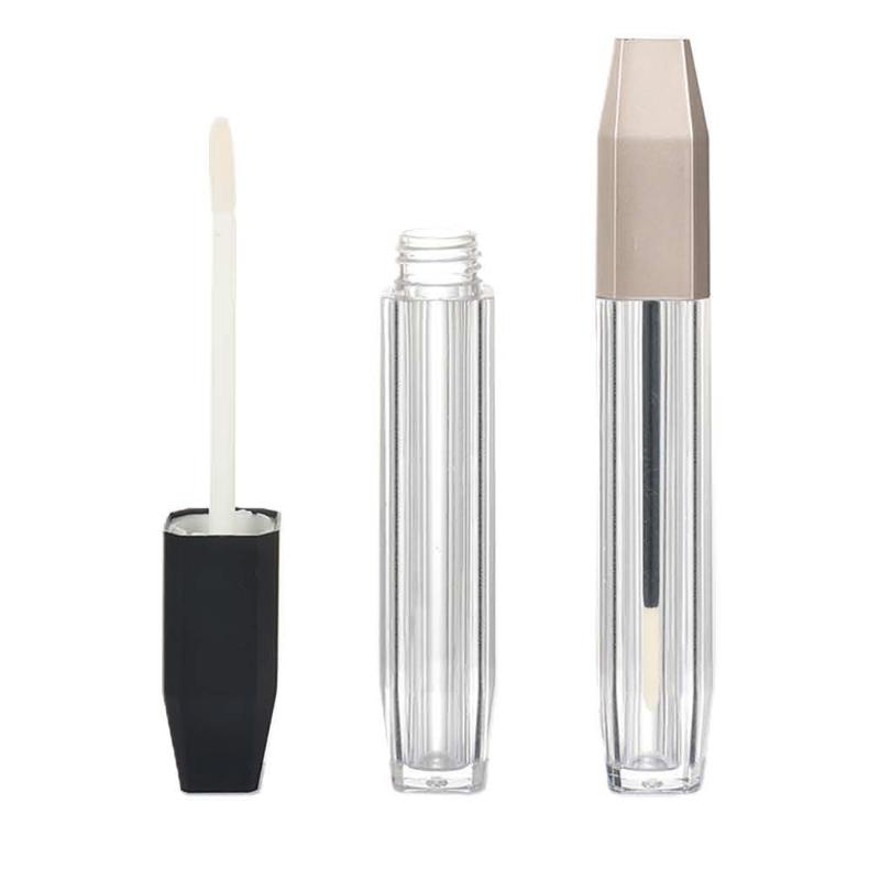 Hexagonal Lip Gloss Tube –Matte black an