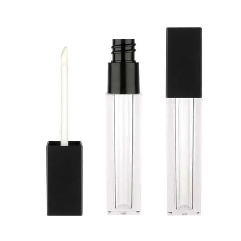 Square Matte Lip Gloss Tube with Clear B