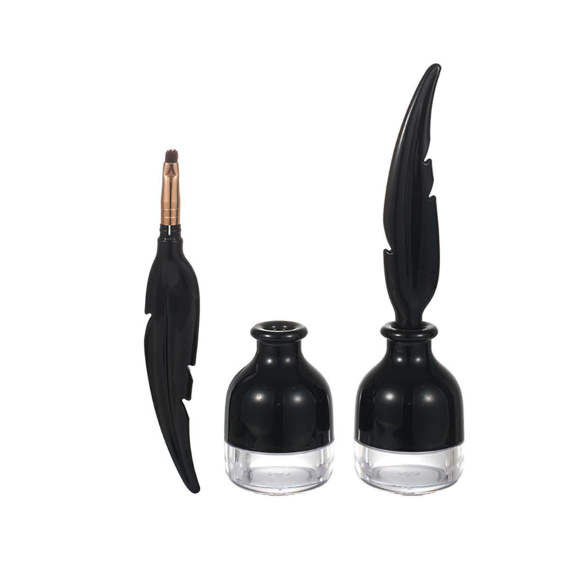 Feather-Style Eyeliner Bottle with Decor