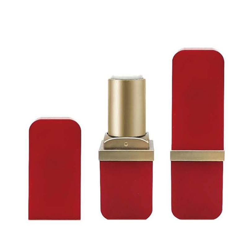 Square Matte Lipstick Tube with Gold Ban