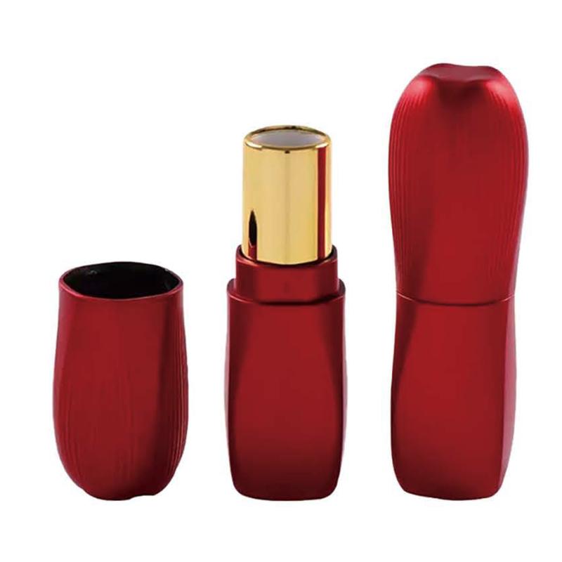 Textured Lipstick Tube with Sculpted Con