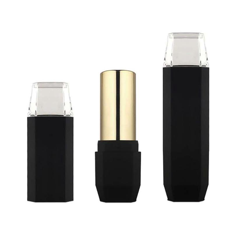 Faceted Lipstick Tube with Clear Cap – B