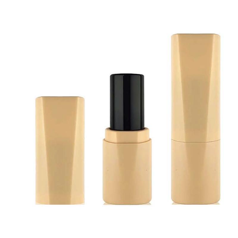 Cream Beige Lipstick Tube with Subtle Fa