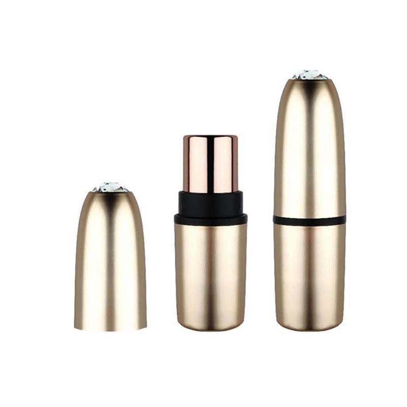 Oval Lipstick Tube with Crystal Dome Cap