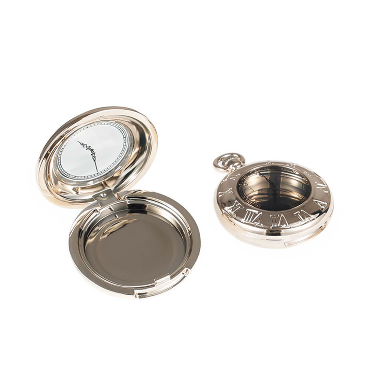 Vintage Pocket Watch Compact Powder Case