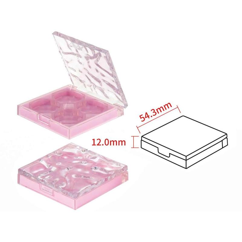 4-Slot Irregular Eyeshadow Palette with 