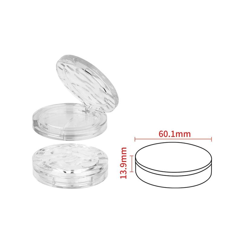 Textured Clear Compact Powder Case – Rou