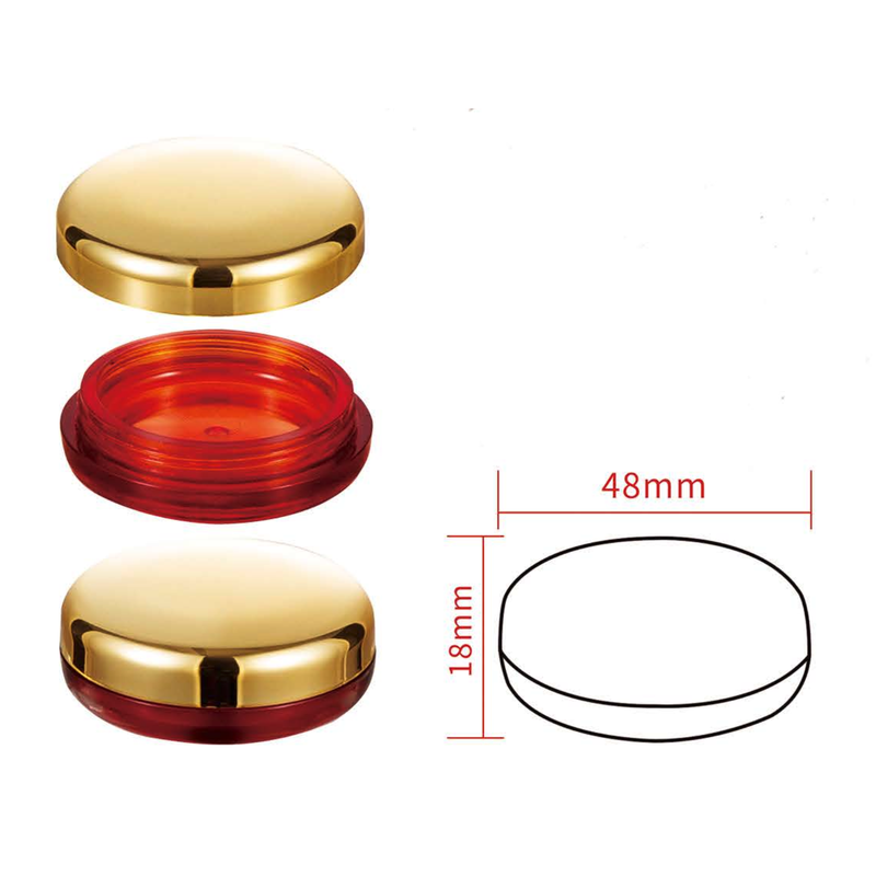 Round Gold-Top Makeup Compact