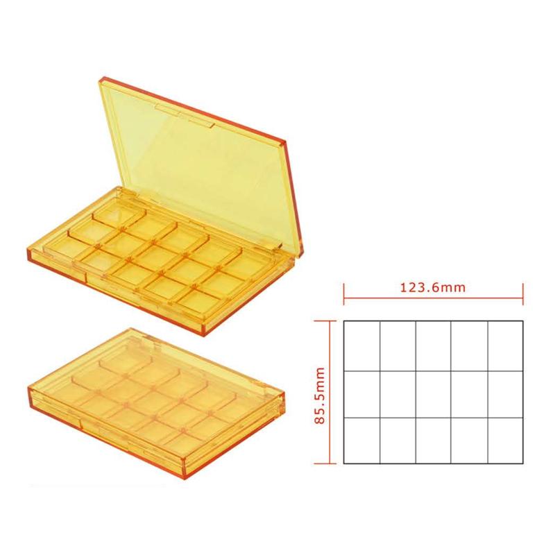 15-Pan Clear Eyeshadow Palette Compact