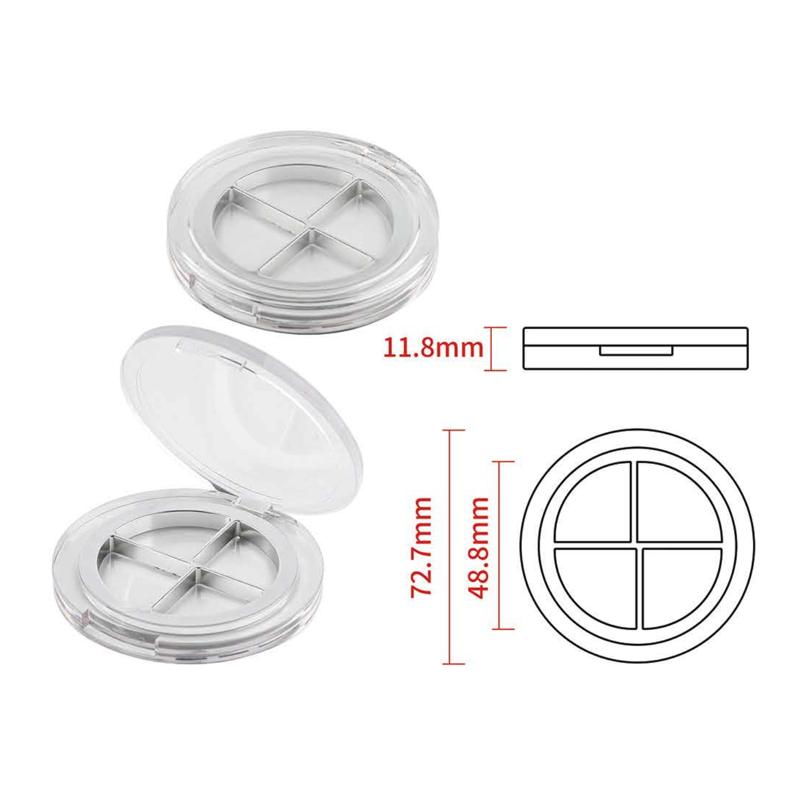 Round 4-Pan Clear Makeup Compact