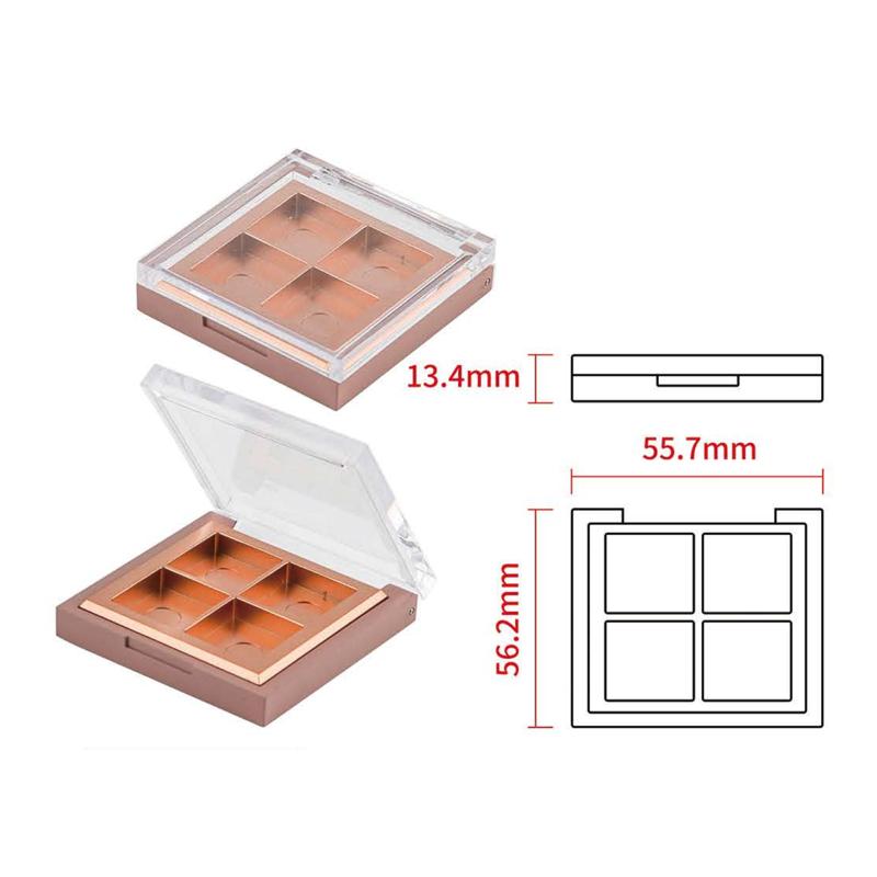 Square 4-Pan Eyeshadow Compact with Clea