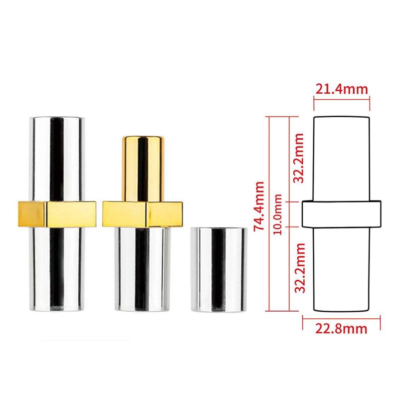Round Lipstick Tube with Square Decorati