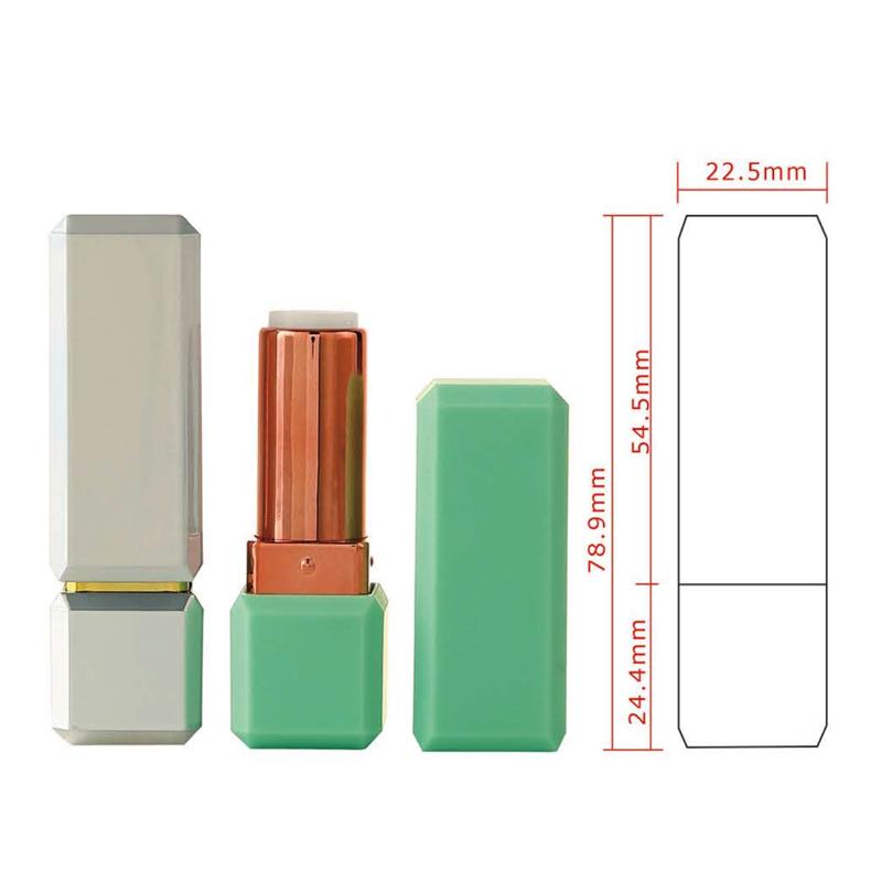 Explore our SPG-SHY1066 square lipstick tube with faceted plastic design. Ideal for premium beauty brands seeking sleek and durable lipstick packaging.