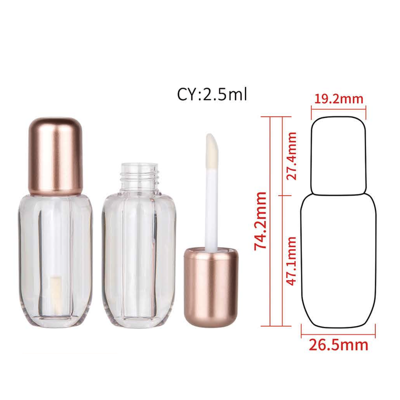 Rose Gold Lip Gloss Container