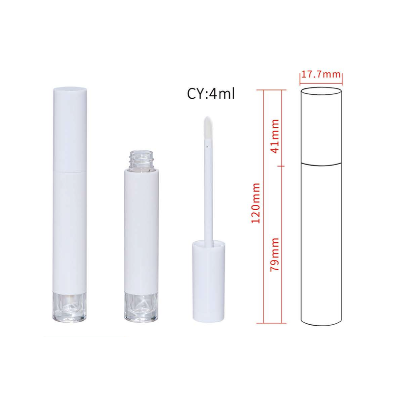 Minimalist Round Lip Gloss Tube with Cle