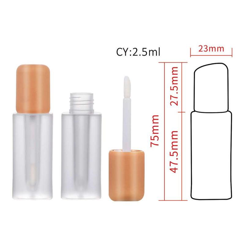 Minimalist Lip Gloss Tube – Frosted Squa