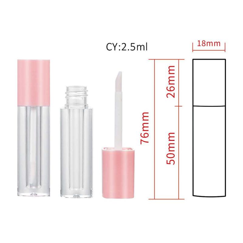 Square Lip Gloss Tube – Clear Flat-Panel