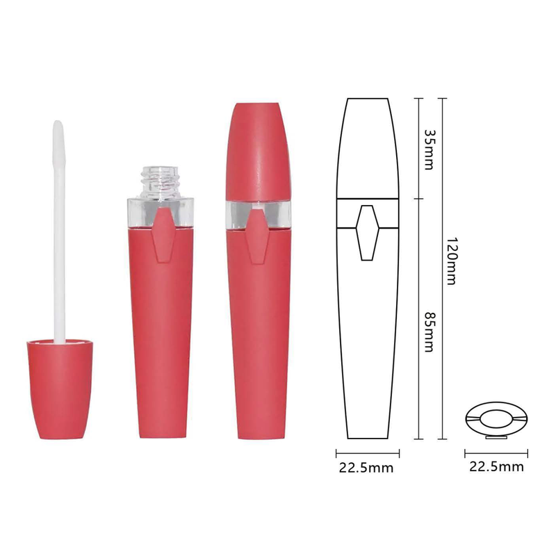 Gradient Red Lip Gloss Tube with Clear M