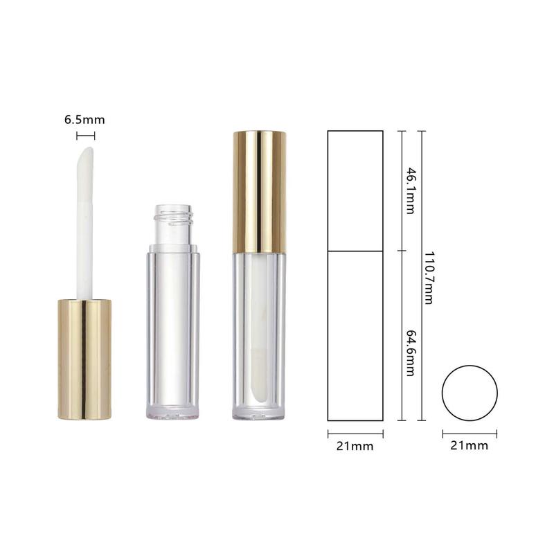 Classic Cylinder Lip Gloss Tube – Gold C